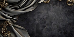 奢华黑幕配金色装饰背景