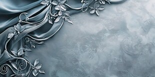 银灰花卉浮雕背景纹理