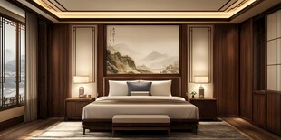 中式典雅卧室的静谧氛围