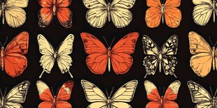 复古蝴蝶图案装饰背景