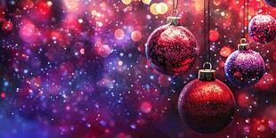 梦幻圣诞装饰球背景图