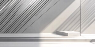 简约灰白几何线条展示空间