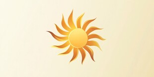 简约金色太阳图标