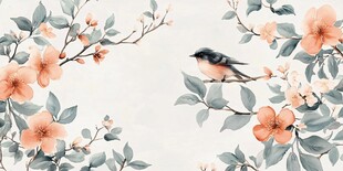 花鸟绘景 清新自然之韵