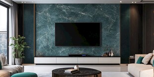 现代轻奢风客厅电视背景墙