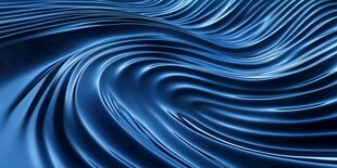 蓝色流动波纹抽象背景图