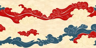 中式传统云纹装饰图案