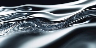 流动的银色液体纹理