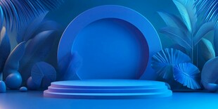 蓝色梦幻舞台场景展示