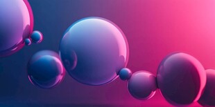 梦幻渐变气泡背景图