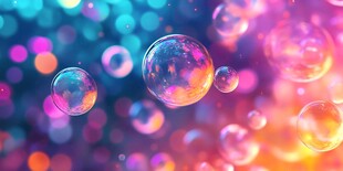 梦幻炫彩泡泡背景图