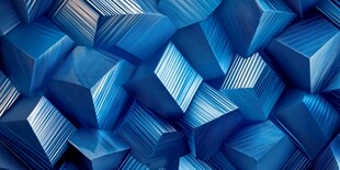 蓝色立体几何纹理图案