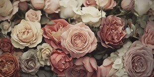 浪漫柔美玫瑰花特写