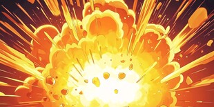 爆炸特效插画 绚丽冲击波