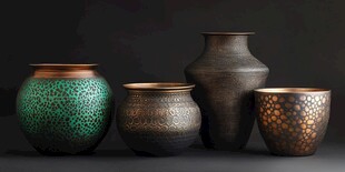 复古精美陶瓷花瓶组合