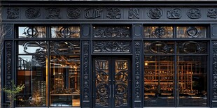 复古铁艺装饰的精美店铺