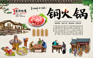 铜火锅背景墙