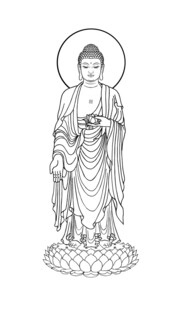 阿弥陀佛佛像线条图