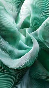 梦幻绿调流动纹理图案
