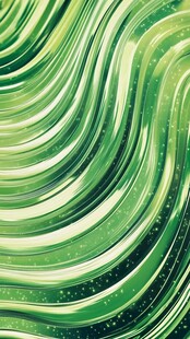 绿色动感波纹抽象背景图