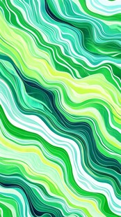绿色动感波浪抽象纹理图案