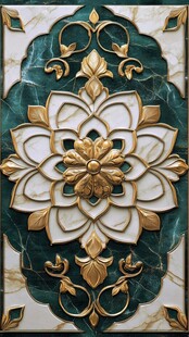 中式奢华莲花纹装饰图案