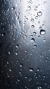 玻璃上的晶莹水滴