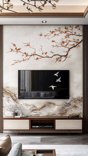 中式典雅客厅电视背景墙