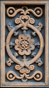 中式木雕花纹精美饰件