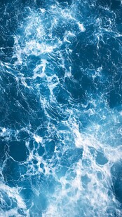 蓝色海洋汹涌波浪纹理