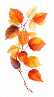 秋意枝头 多彩叶片绘秋景