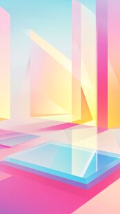 梦幻几何渐变立体空间场景