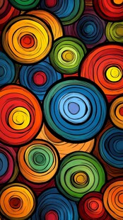 多彩螺旋圆形图案背景