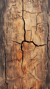 干裂的树皮纹理特写
