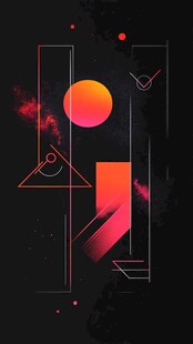 未来感几何抽象艺术图案