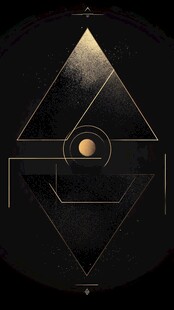 黑金几何抽象宇宙元素图
