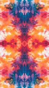 绚丽多彩抽象对称水彩图案