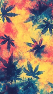 彩色枫叶图案背景纹理