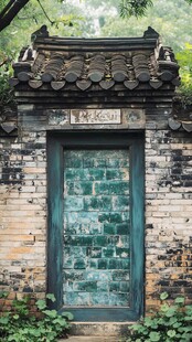 古旧中式院门 岁月的痕迹