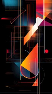 未来感几何抽象艺术图案