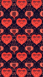 爱心图案 神秘复古风纹理