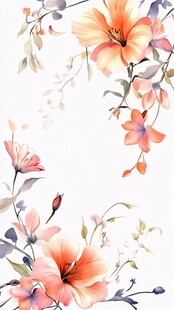 手绘花卉装饰图案背景