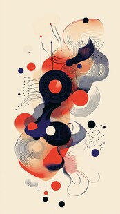 抽象动感几何图形艺术画