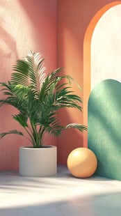 室内绿植装饰的清新角落