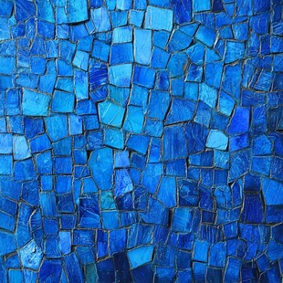 蓝色马赛克瓷砖纹理背景