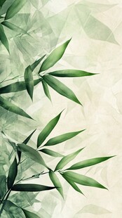 水墨风翠竹清新背景图