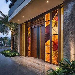 豪华住宅精致入户门设计