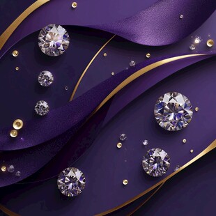 紫韵金镶璀璨钻石之美