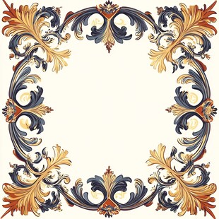 欧式复古花纹装饰边框