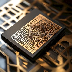 黑金奢华风几何图案卡片